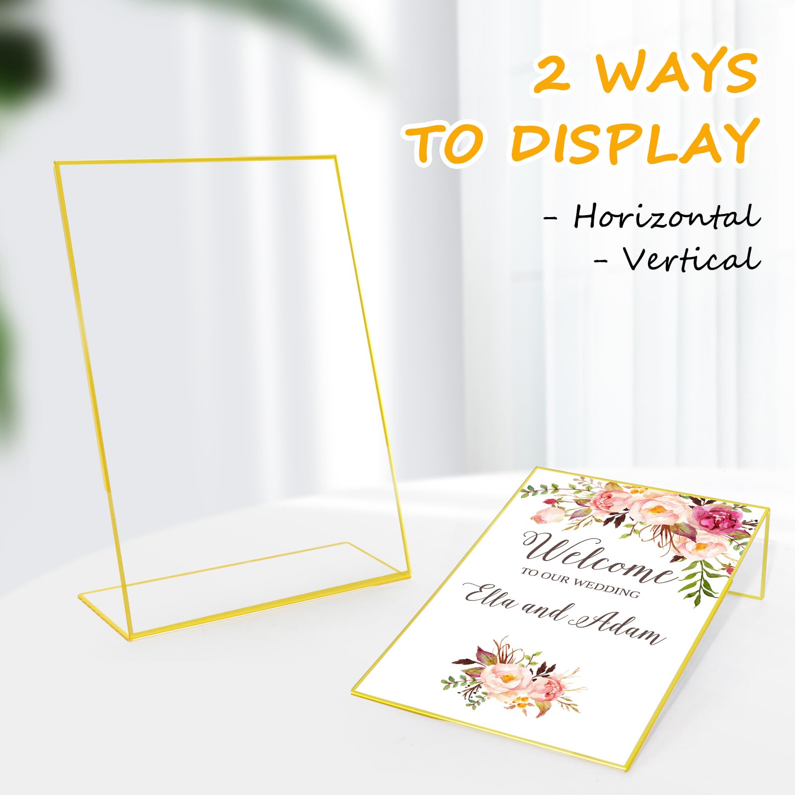 6 Présentoirs Acrylique A4 Double Face - Support Panneau En T - Pour Menus, Affichage, Publicité