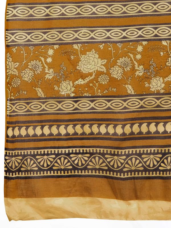 SHANVIKA Women's Pure Cotton Saree-Kalamkari Print Without Blouse Piece (Snv-Kalamkari-21) 4
