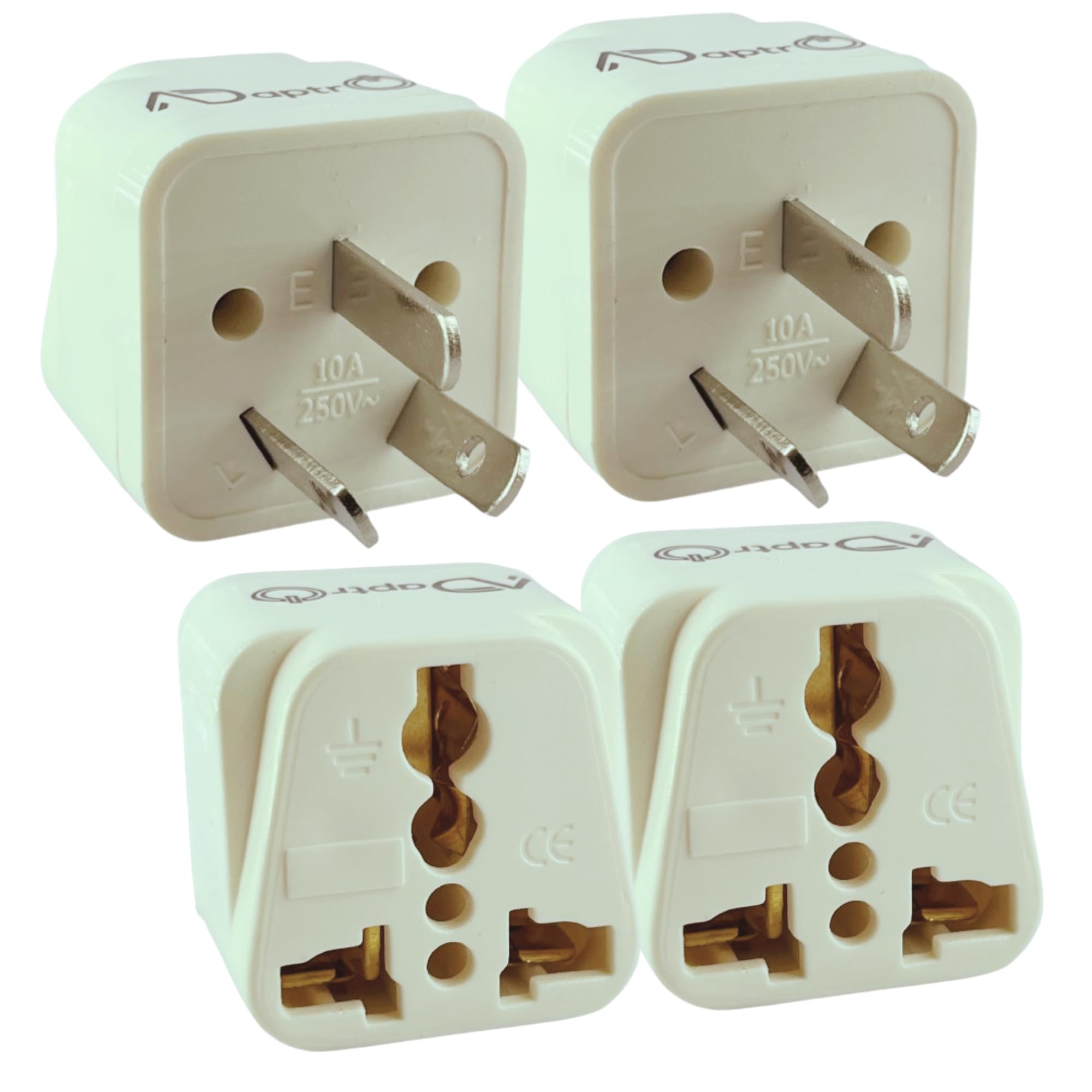 India to Australia, New Zealand Travel Adapter for Argentina, Fiji and China & More Type I Universal Plug Convertor (Pack of 4) White-image-48
