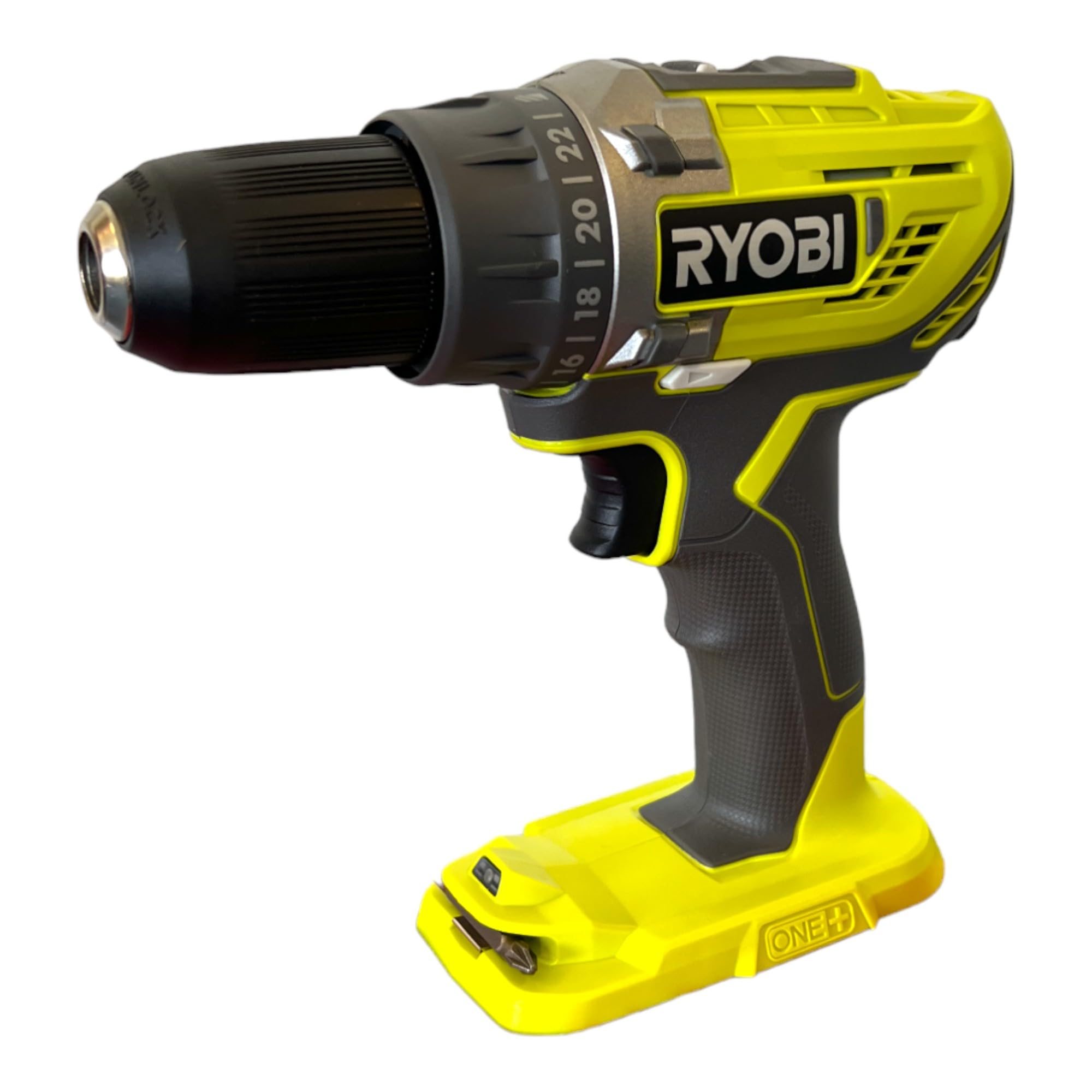 Ryobi R18DD3 – 0 Trapano Avvitatore a Batteria 18V ONE+, Batteria non Inclusa, con Luce LED, 2 Velocità, per Legno e Metallo