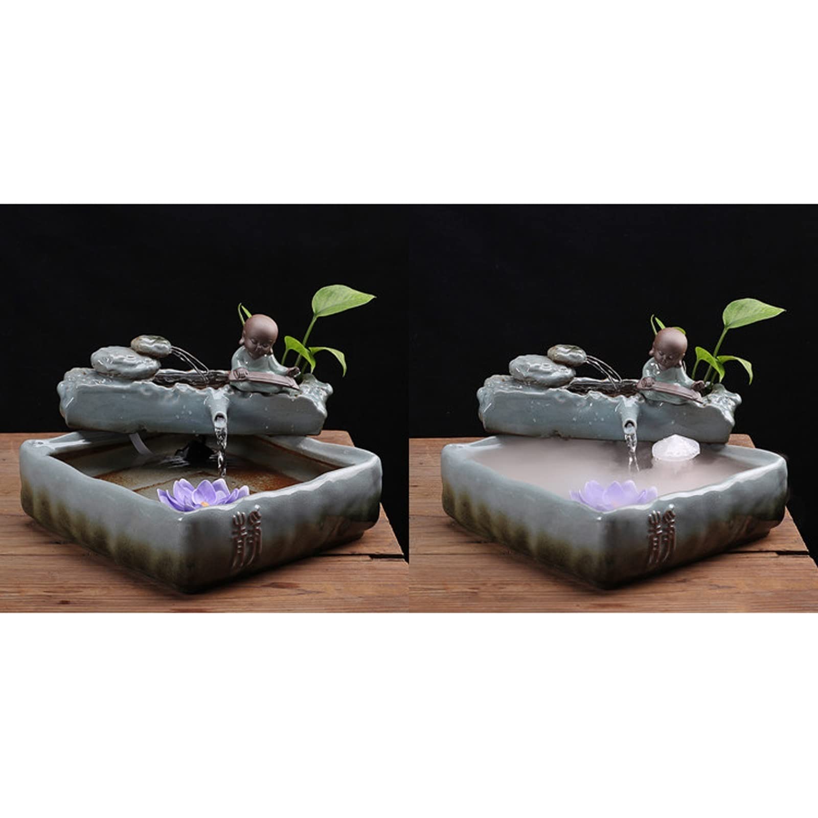 Fontana Da Interni Dobar A Tre Stadi In Ceramica Bianca - Con Pompa Interna, 19x19x16,5 Cm - Foto 7