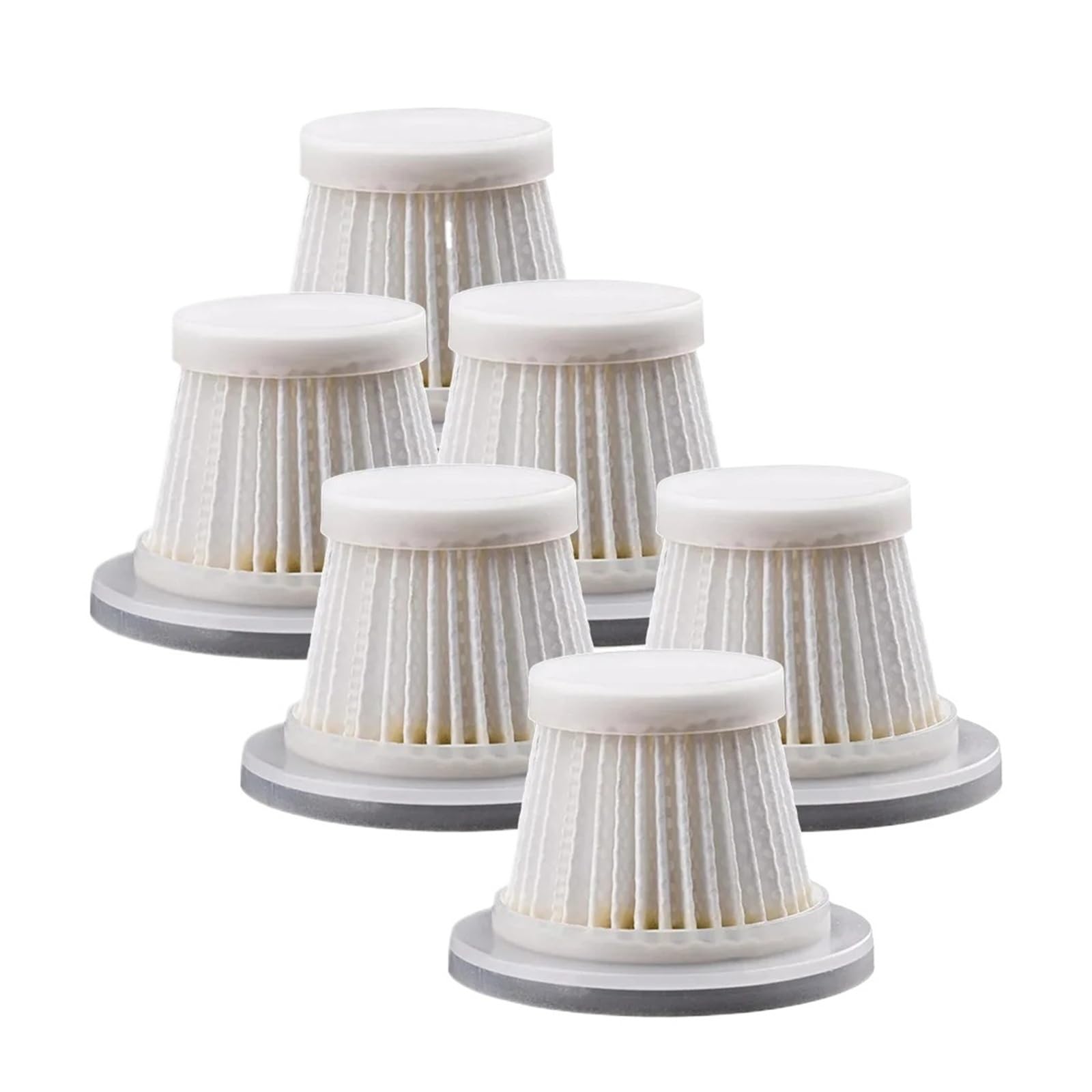 Paquete De 6 Filtros Lavables Reutilizables Compatibles Con Aspiradoras De Coche Inalámbricas, Accesorios For Aspiradoras De Mano Reutilizables