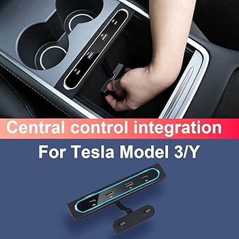 Amazon | Tesla Model 3 Model Y 2021 2022用USBハブ USBポート2