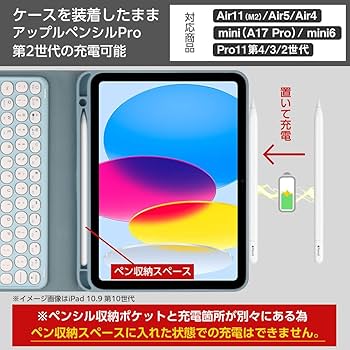 Amazon.co.jp: iPad キーボード ケース ペンシル収納 iPad Air11 Air5