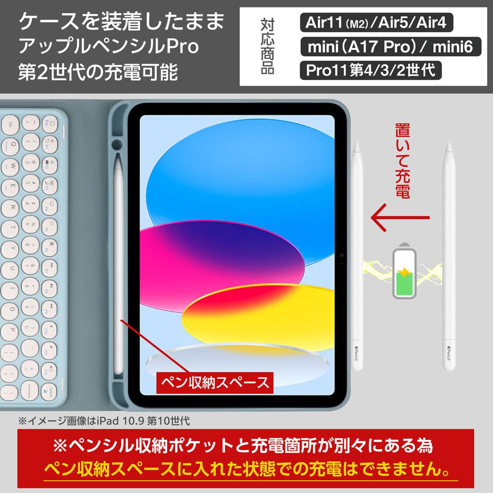 Amazon | iPad キーボード ケース ペンシル収納 iPad mini A17 Pro