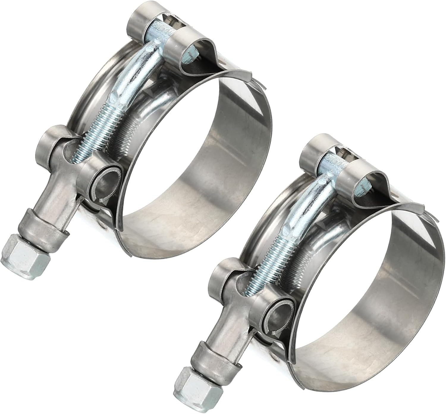 PATIKIL TBolt Hose Clamps with Spring, 2 Pack 304