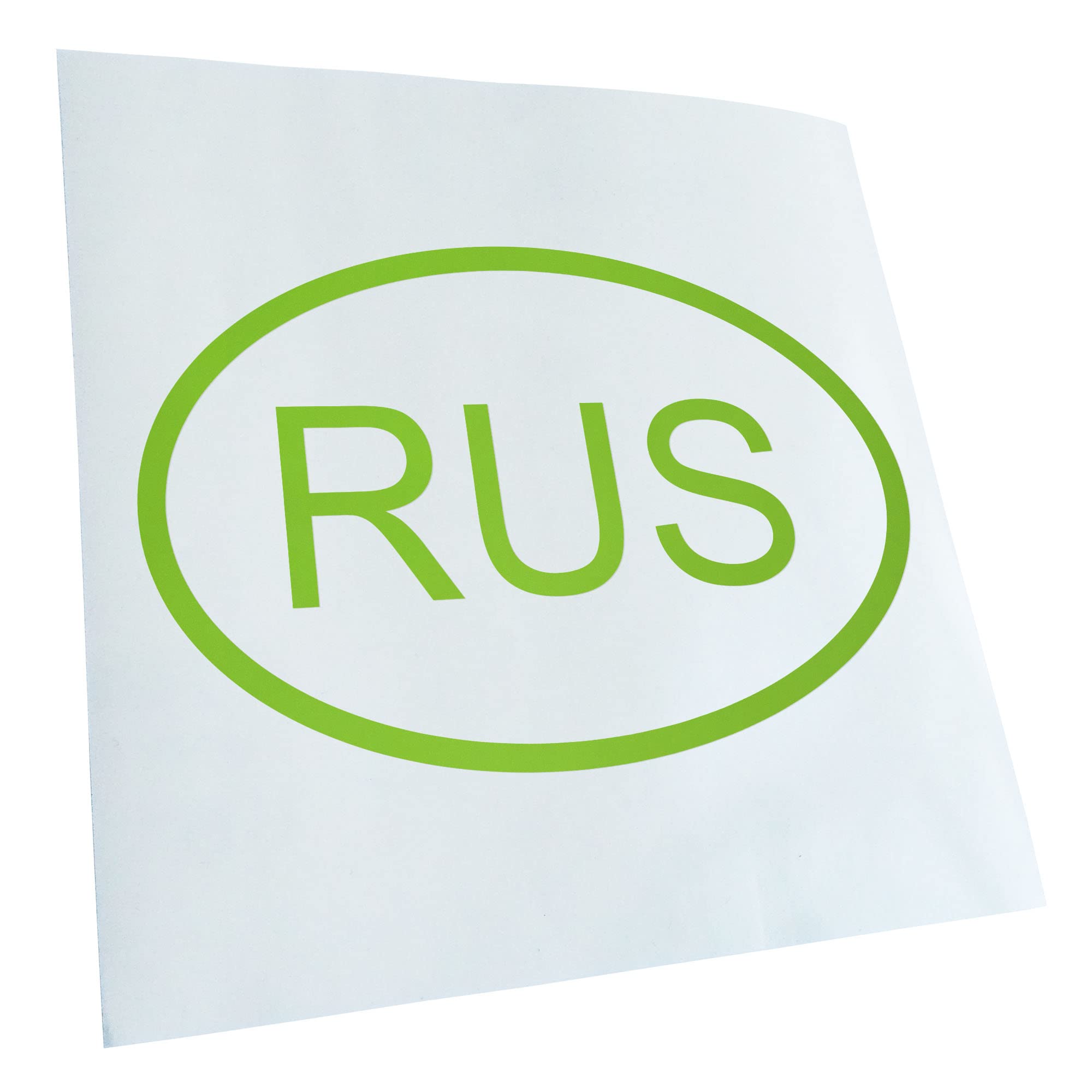 Kiwistar - Car Sticker - Green - 50 x 33 cm Russia RUS - Rear Window Car Sticker Weatherproof for Car Truck Moped Truck - Sticker Exterior Self-Adhesive Tuning Accessories for Window Vehicle Window