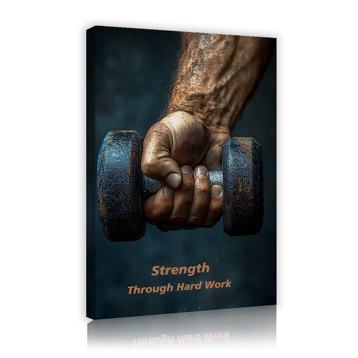 Via Vela Vertical Motivational Framed Canvas Prints, Bodybuilder Poster Painting, Industrial Brick Studio Decor, Home Workout Room Wall Art Pictures 40x60cm