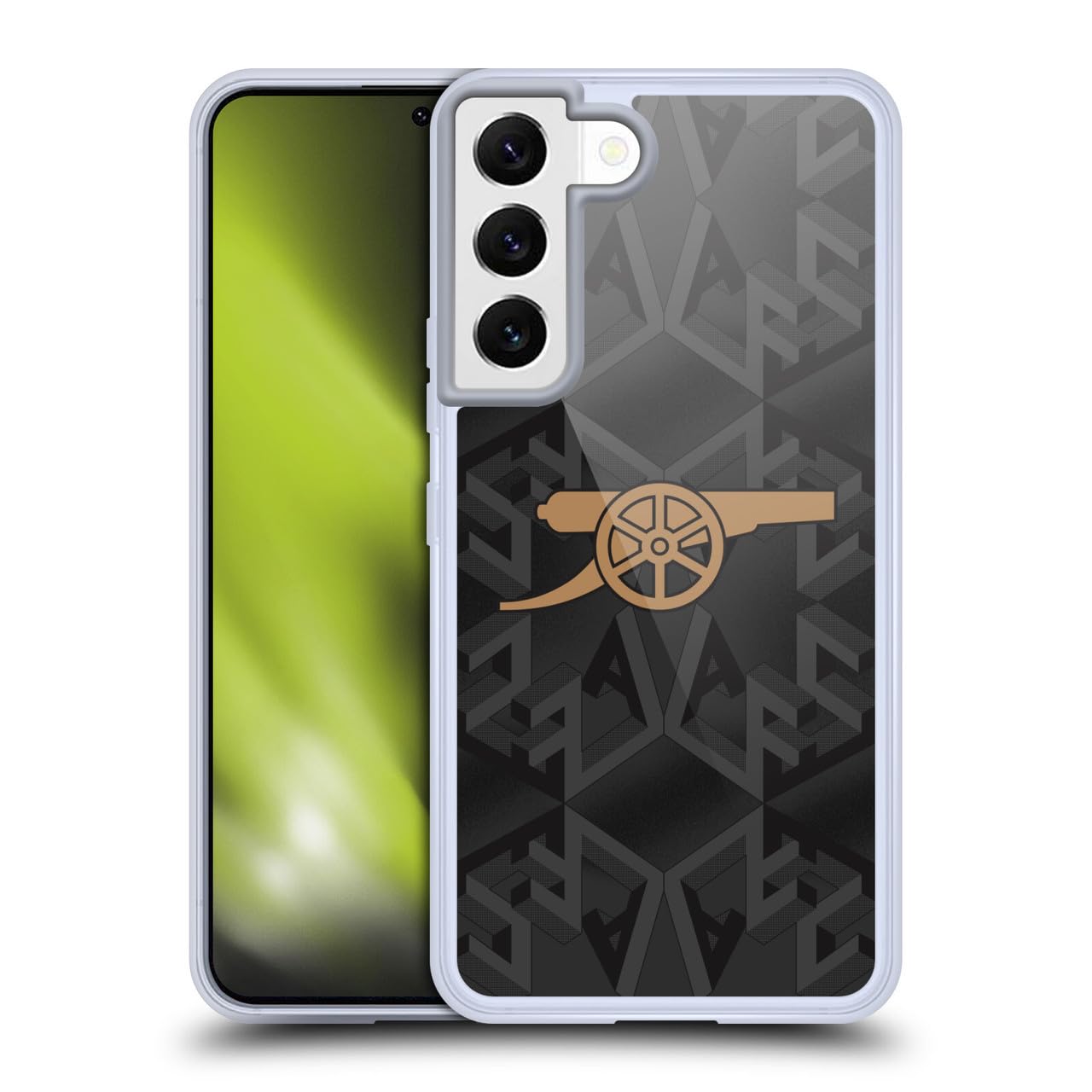Head Case Designs Officially Licensed Arsenal FC Away 2022/23 Crest Kit Gel Case [Military Grade Protection] Compatible with Samsung Galaxy S22 5G and Compatible with MagSafe