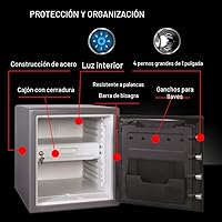 Vista 5 de Master Lock, 1.23 pies cúbicos, a prueba de fuego de color gris gun metal, SFW123GDC