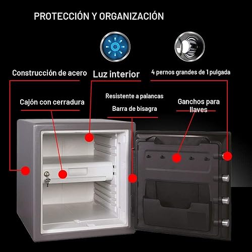 Miniatura 5 de Master Lock, 1.23 pies cúbicos, a prueba de fuego de color gris gun metal, SFW123GDC