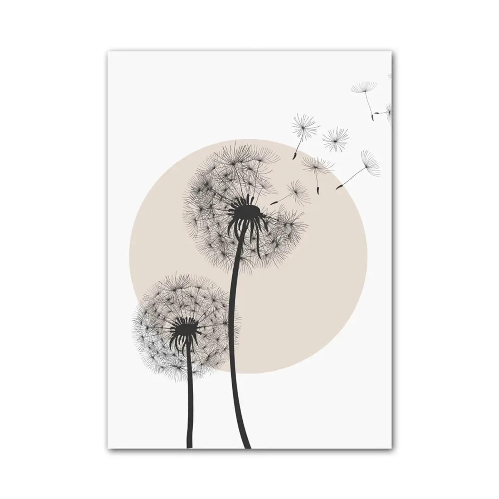 Xenite B Wall Art Canvas Prints Canvas Painting Dandelion Reed Flower Plants Leaves Abstract Nordic Posters And Prints Wall Art Pictures For Living Room Decor(,30X40cm)