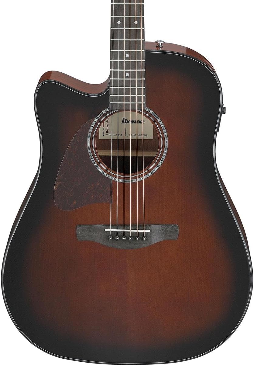 Advanced Acoustic Series AAD51LCE Left-Handed Acoustic Electric Guitar, Dark Violin Sunburst