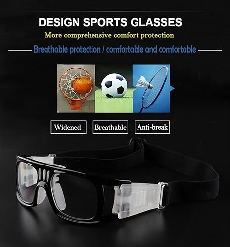 Miniatura 6 de SHEEN KELLY Gafas deportivas profesionales para adultos, gafas de seguridad protectoras para baloncesto, gafas de baloncesto para hombres con