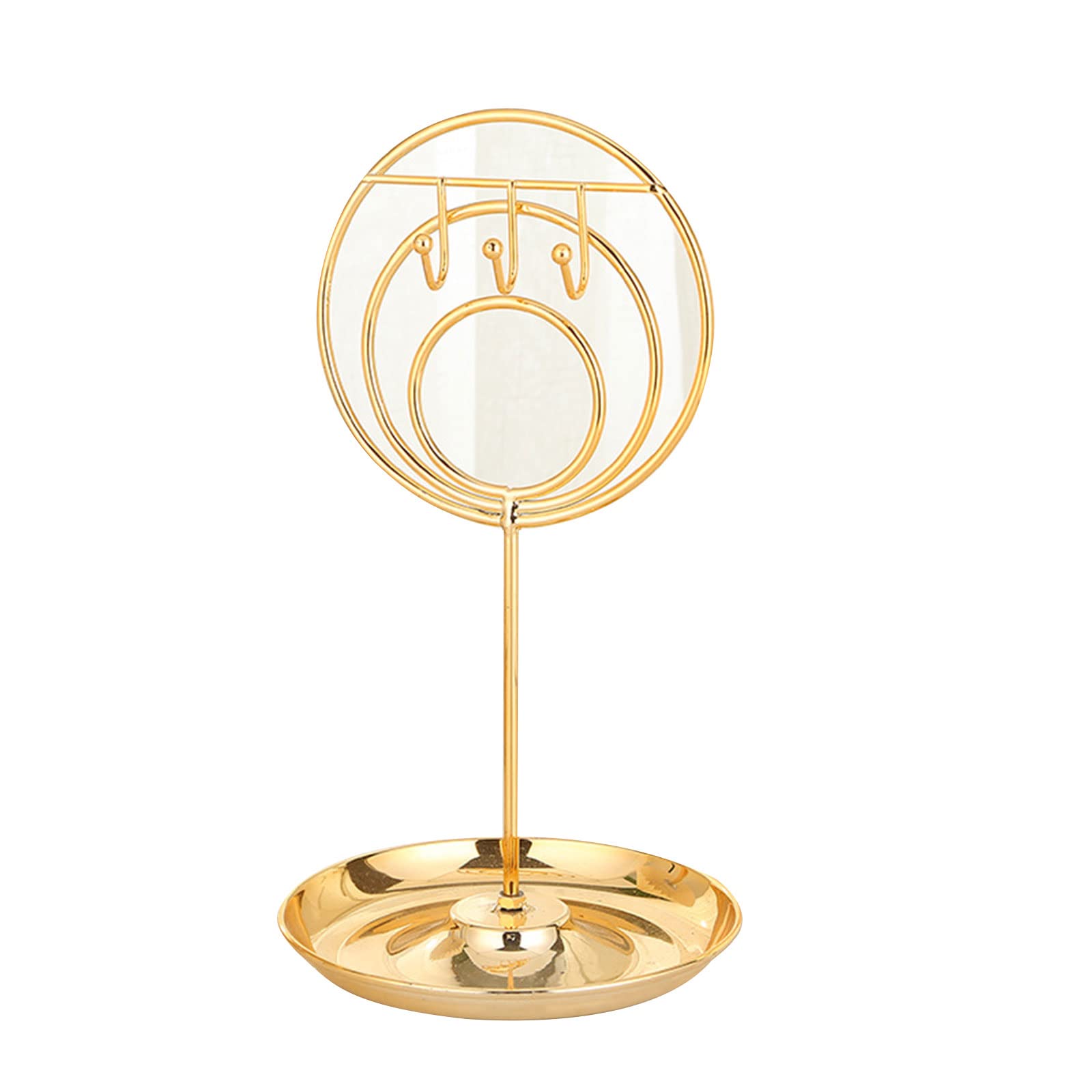 YWLUUOO Wrought Iron Jewelry Organizer Display Stand Shelf Household Party Decoration for Earring Necklace Pendant Metal Jewelry Organizer