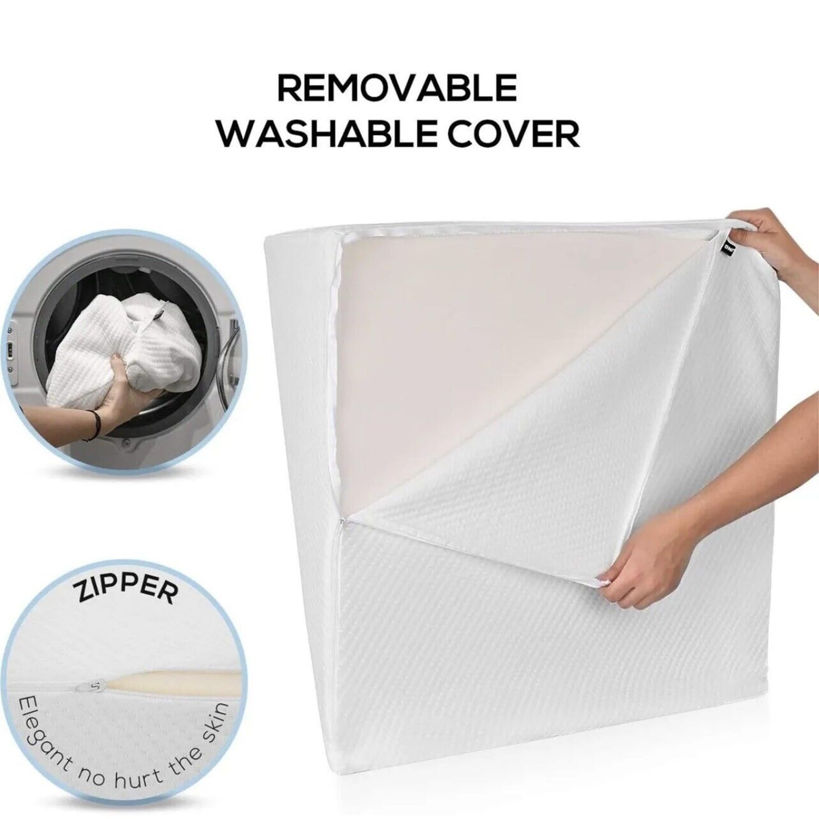 Almohada de cuña de elevación de piernas para adultos, mejora la comodidad y el apoyo durante el sueño, ideal para recuperación postoperatoria, aliviar el dolor de espalda, cadera, cuello
