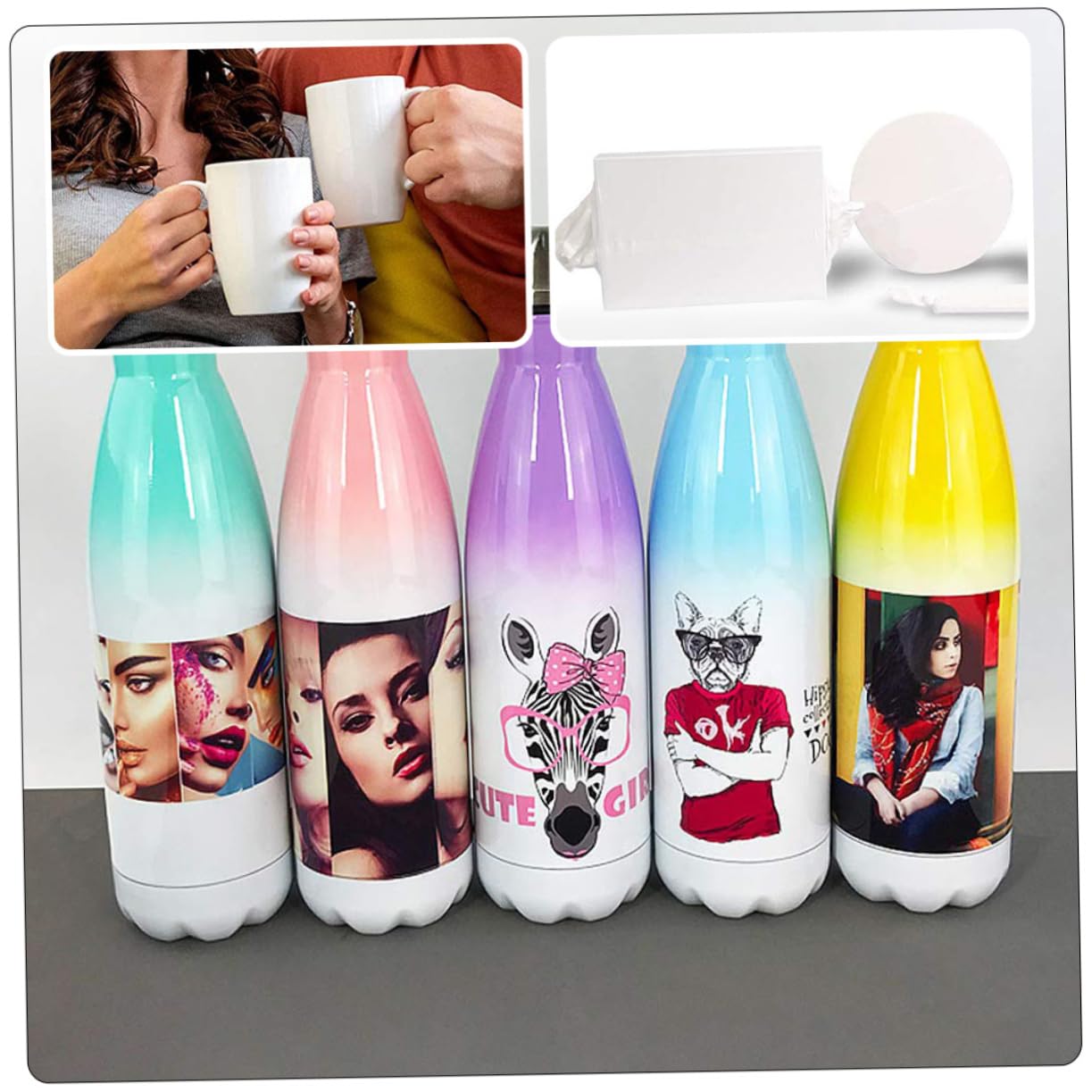 1set Sublimation Shrink Wrap for Tumblers High Temperature Heat Transfer Film for Cups and Tear Resistant for Printing and Decorating No Smell Safe to Use 20pcs