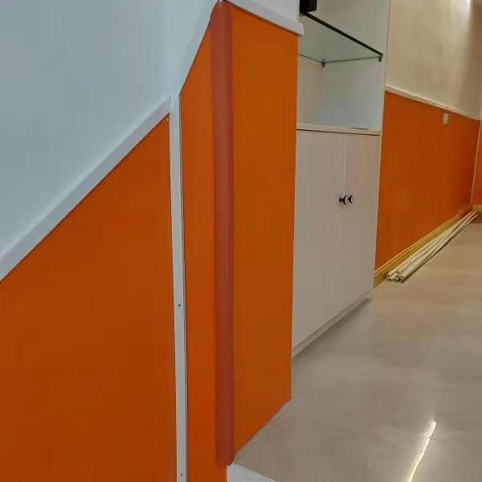 XENITE Adhésives Protection Murale, Anti-Bosse Mousse Protection des Colonnes Murales, Bricolage Ateliers Intérieur Stades Salle Fitness Bordure De Mur Pare-Chocs Protections (Couleur : Orange-2cm,-*