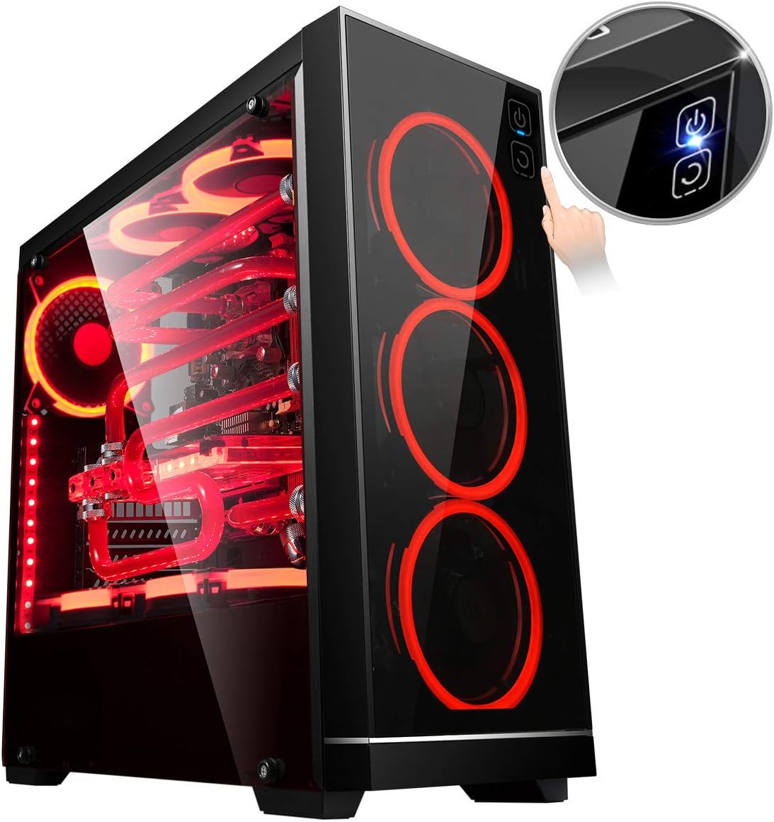 大割引 Field Golden Z3 F Atx M Atx Itx対応 タッチボタン採用 強化アクリルパネル ミドルタワー型 Pcケース パソコンパーツ