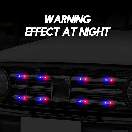 Miniatura 5 de WONFAST - Paquete de 2 lámparas solares de advertencia, impermeables, mini LED, luz estroboscópica para automóvil, luz estroboscópica de seguridad