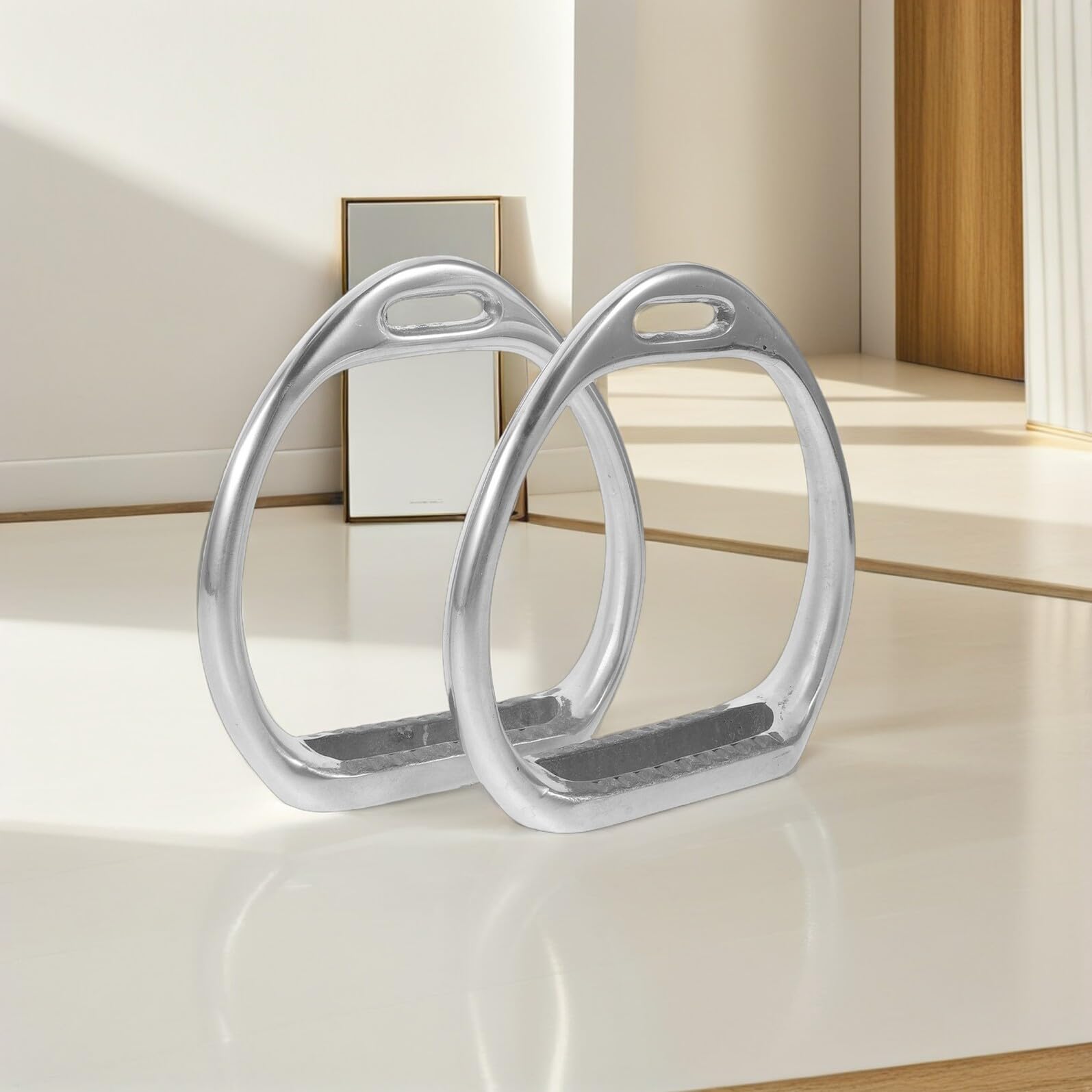 Lurrose Estribos para Montar Caballo de Aleación de Aluminio Superficie Antideslizante para Equitación Occidental E Inglesa