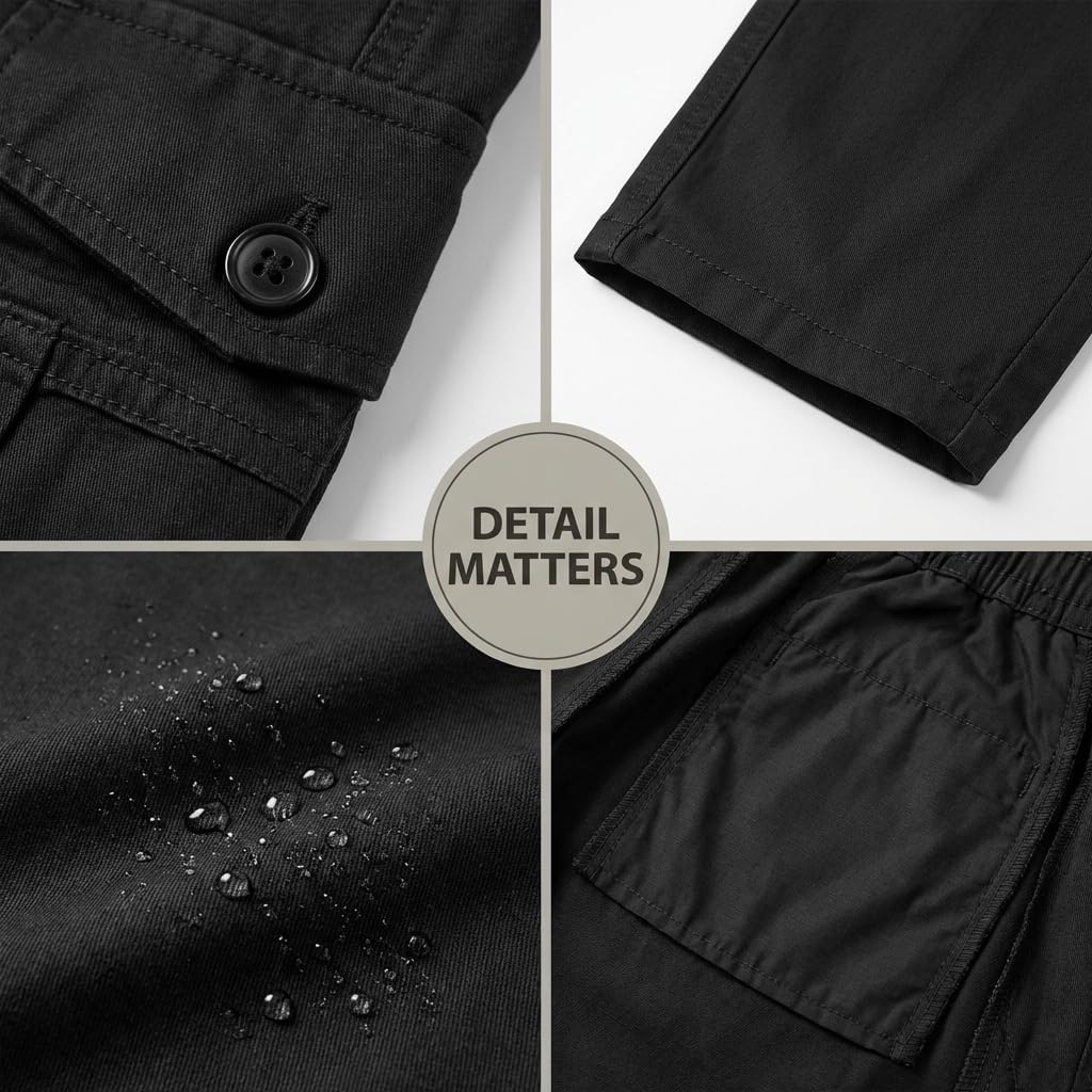 Men's Lightweight Cargo Pants with Pockets Casual Athletic Jogger Sports Outdoor Trousers Relaxed Fit Sports-Fan-Pants
