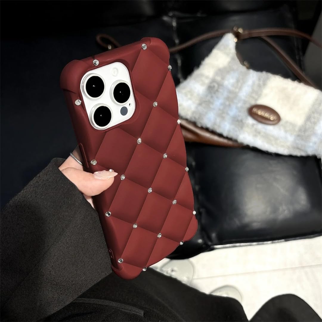 Coque Diamants iPhone 15 étui souple silicone liquide