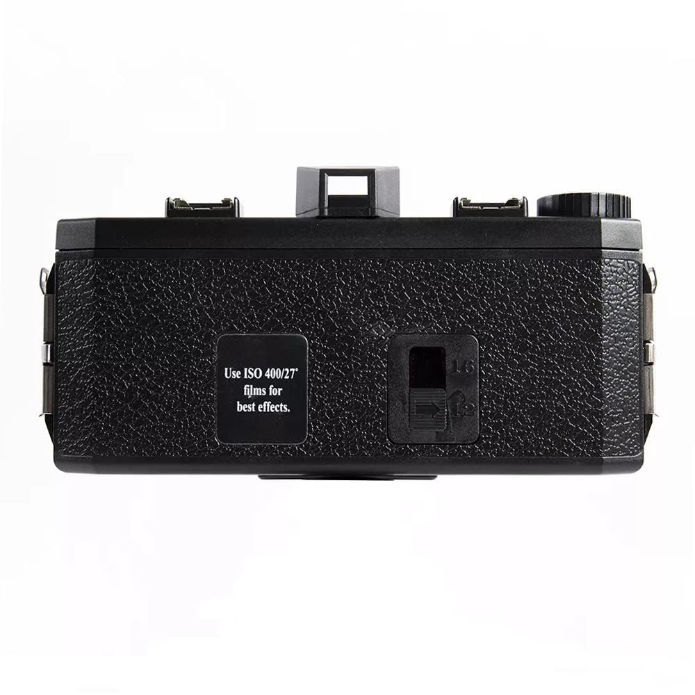 HOLGA 120PAN - Cámara de película panorámica negra Lomo de formato medio, 120 PAN