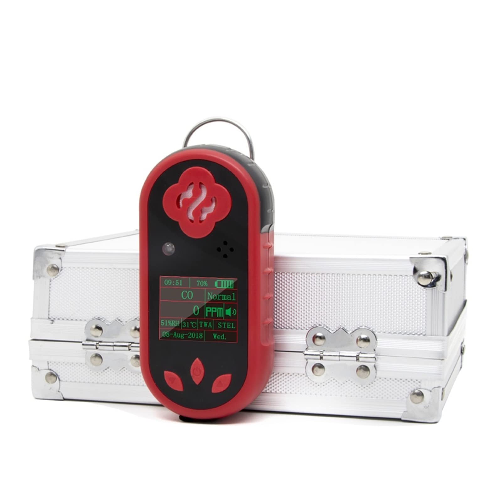 Detector de Gas, Detector de Gas de amoníaco NH3 portátil Cuatro métodos de Alarma Alarma de Gas Industrial Bosean Recargable por USB a Prueba de explosiones