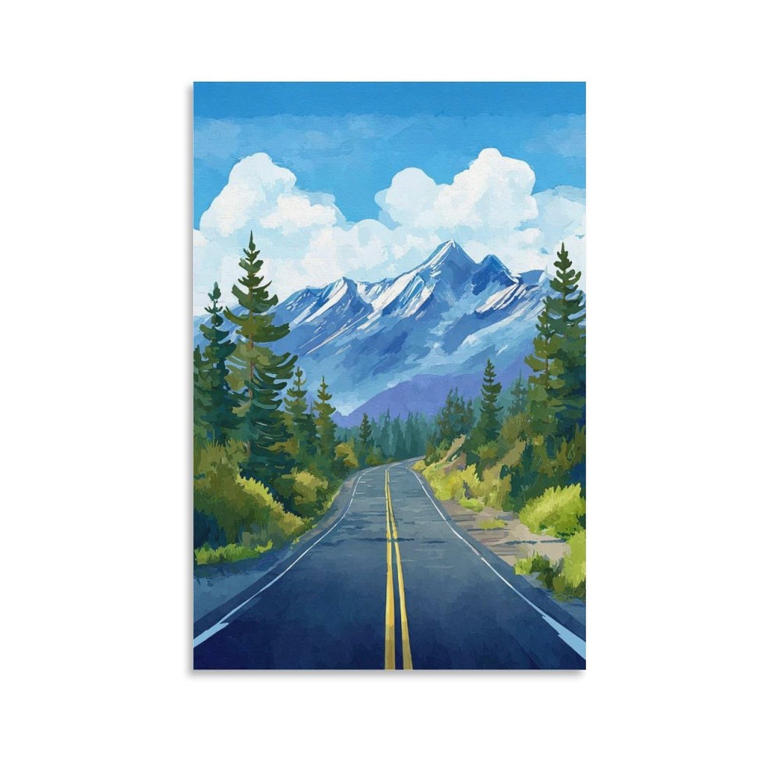 Flagstaff Arizona Posters 24x36inch(60x90cm) Vintage Watercolor Canvas Art