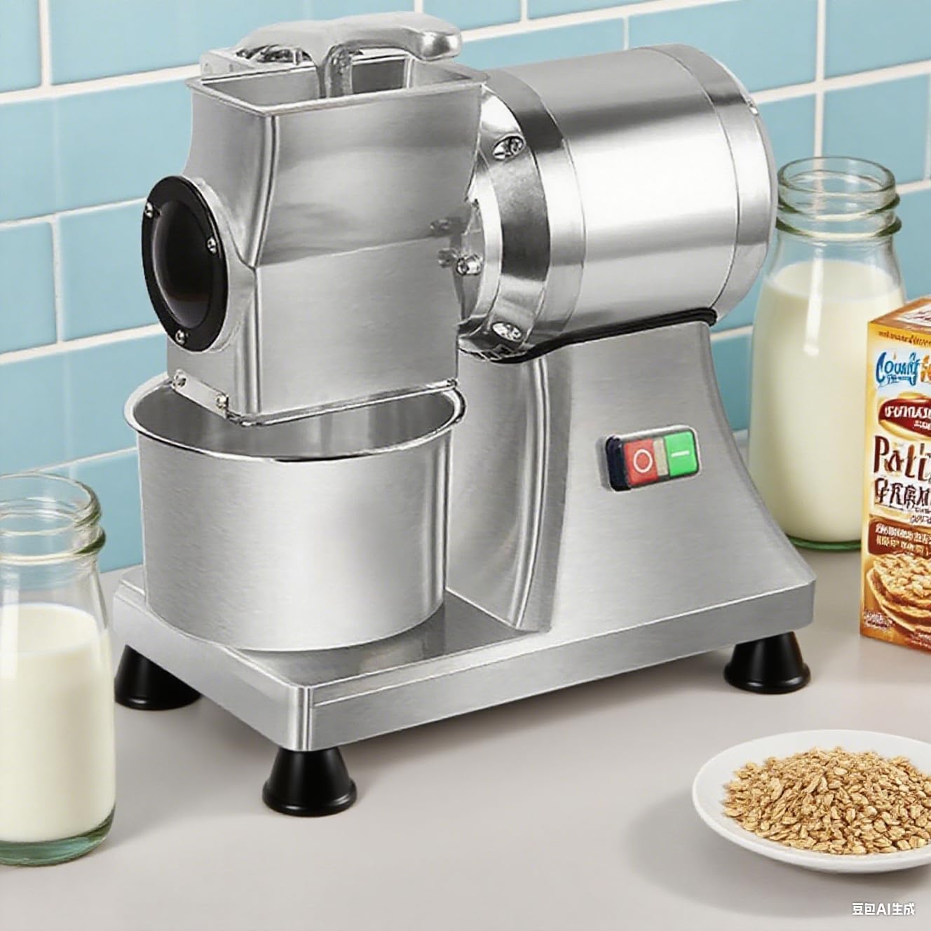 Rallador de queso eléctrico con entrada y salida ampliadas, rallador comercial para queso en bloque, parmesano, pan rallado y mantequilla.