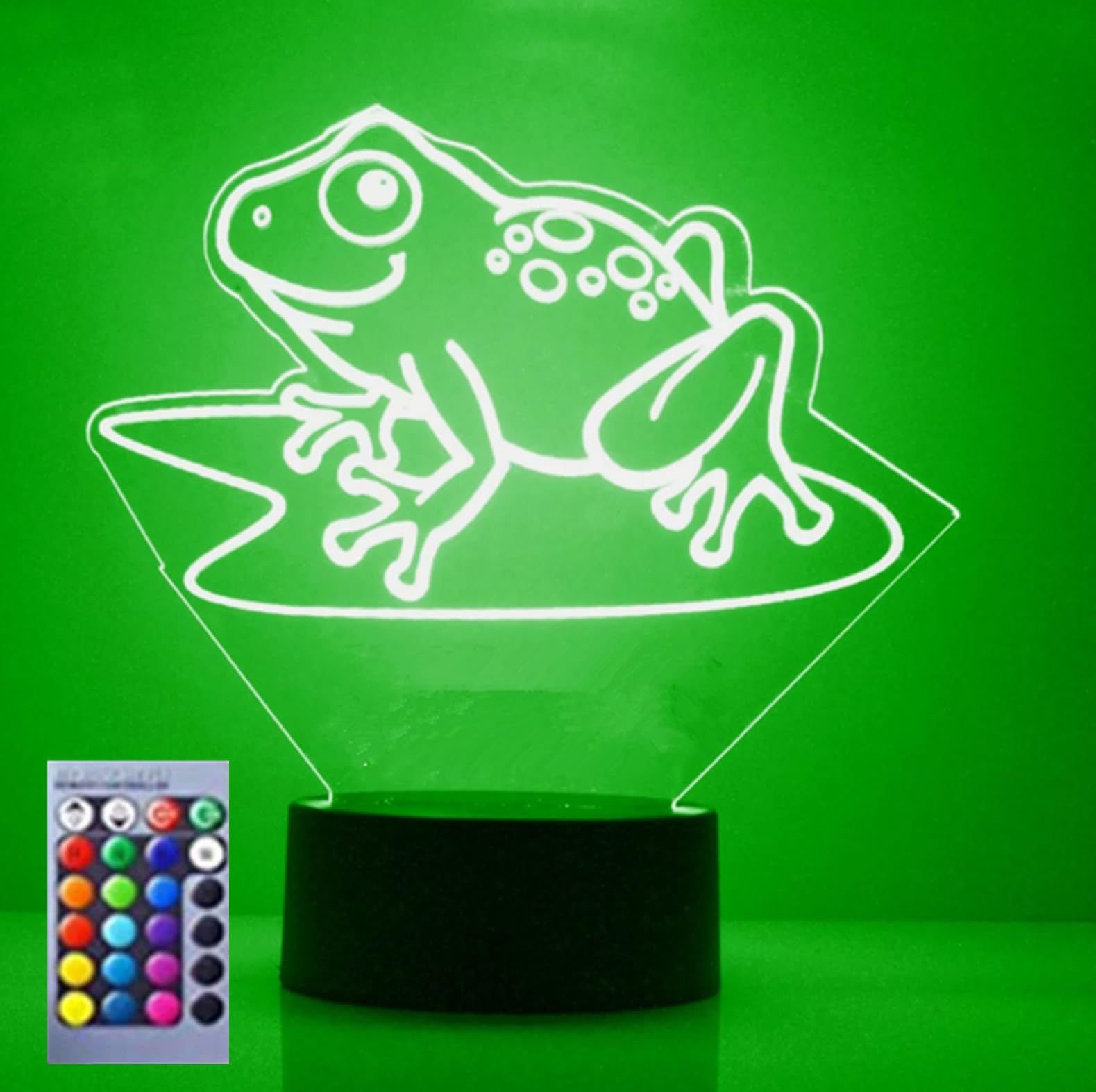3D Frog Night Light Optical Illusion Led Lamp 16 Colors Changing Birthday Xmas Gift for Boys and Girls