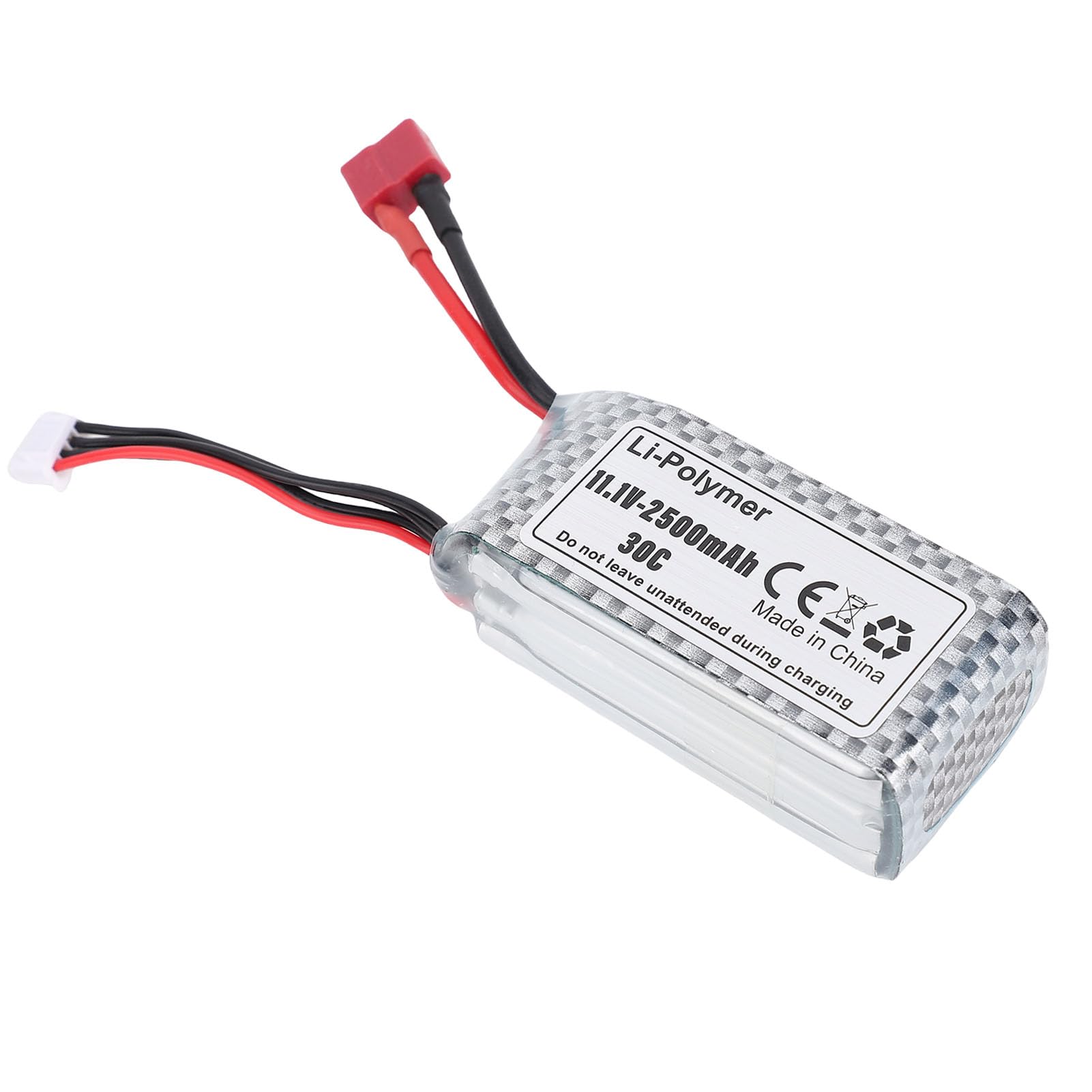 Generic Batterie de Bateau RC Rechargeable 2500 MAh 3S pour Bateaux Télécommandés avec Chargeur USB, Forte Puissance et Accélération Rapide, Adaptée pour la Course