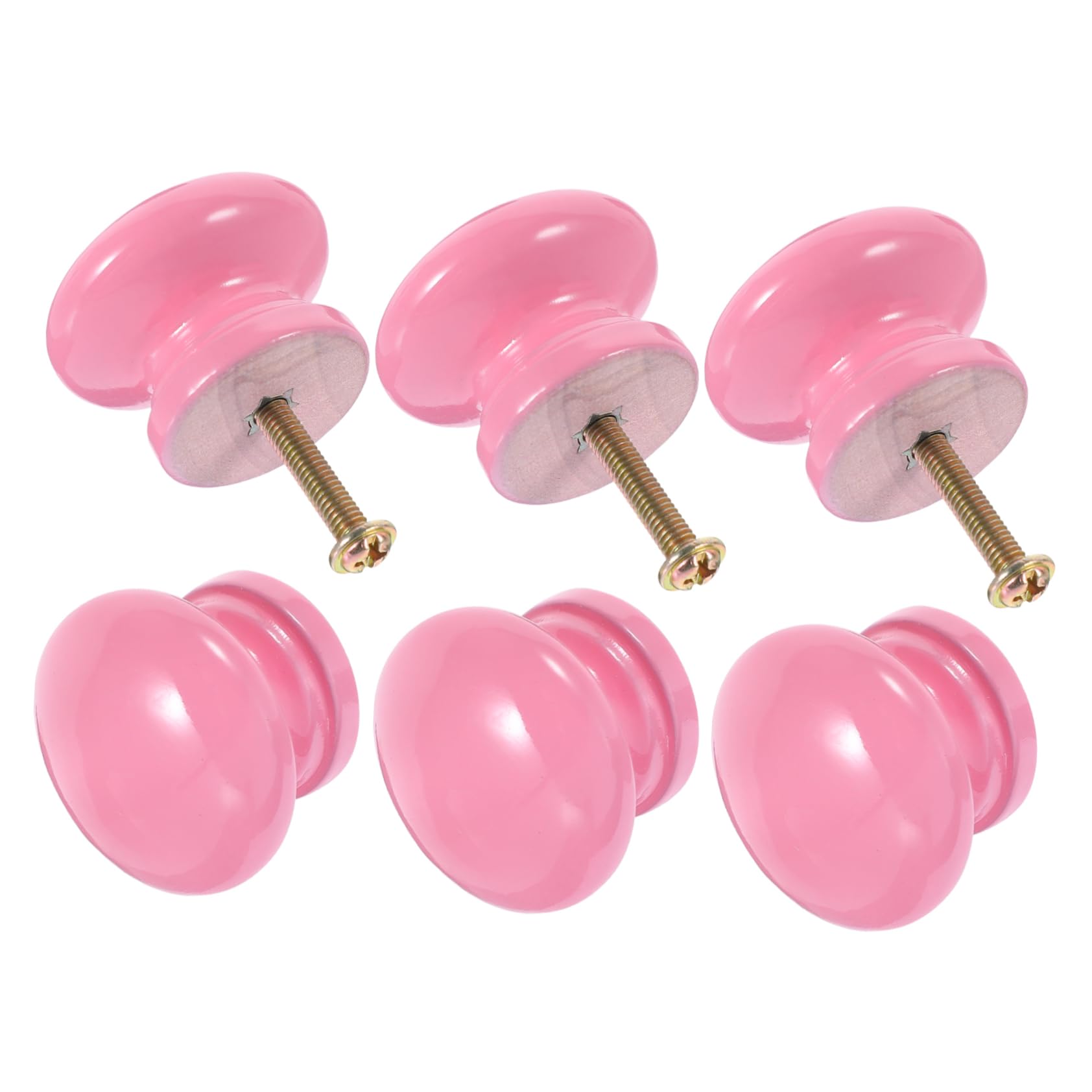 ETHZZLE 6pcs Wooden Knobs for Dresser Drawer Pulls Wardrobe Door Handles Replacement Furniture Handles