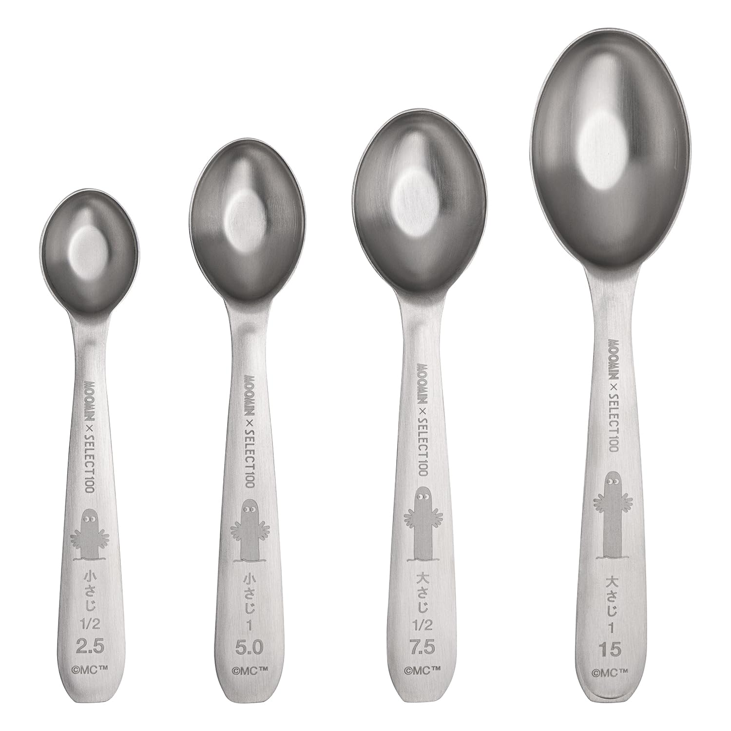 Amazon｜貝印 KAI 計量スプーン 4本セット 大さじ1 大さじ1/2 小さじ1