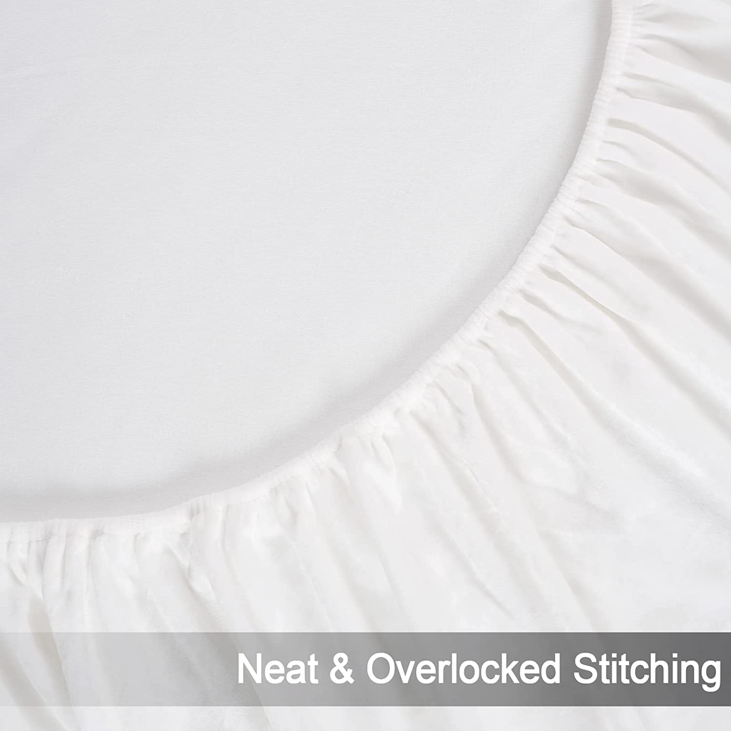 King Size Elastic Fitted Sheet - Grey Cotton -9