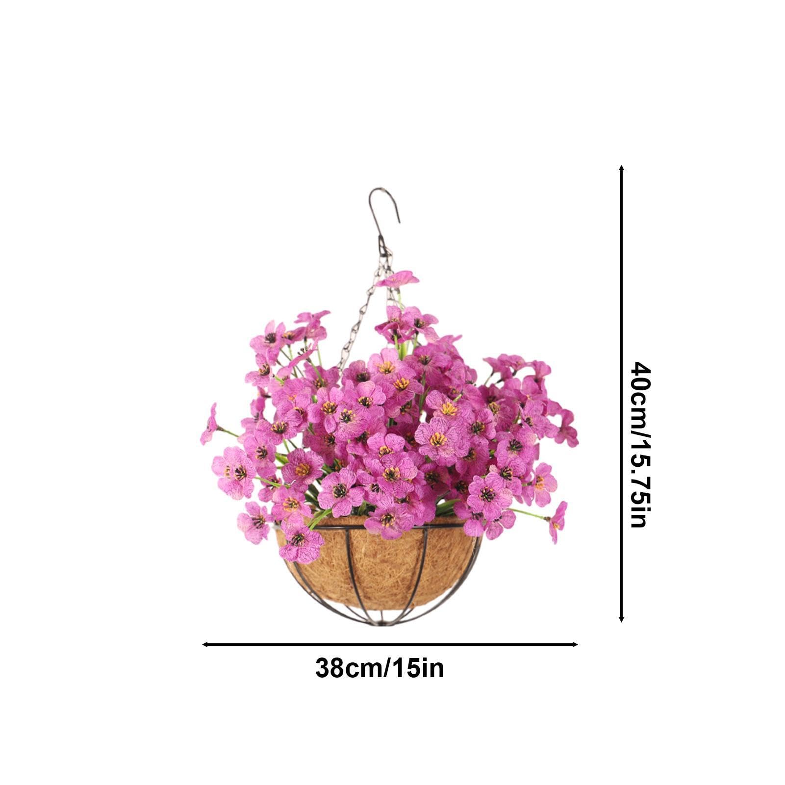 Amazon.de: Blumenampel Hngend - Knstliche Blumenampel fr Drauen, Kette  Blumenampel Garten | Knstliche Blumen im Korb mit Lila Blumen, ...