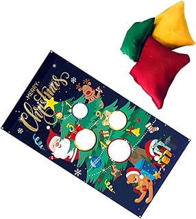 Yardwe Playset Saco De Feijão Para Jogo De Arremesso De Natal Jogo De Natal Jogo De Festa De Natal Jogos De Arremesso De Saco De Areia Jogo De Arremesso Banner De Brinquedo Decorar Bola