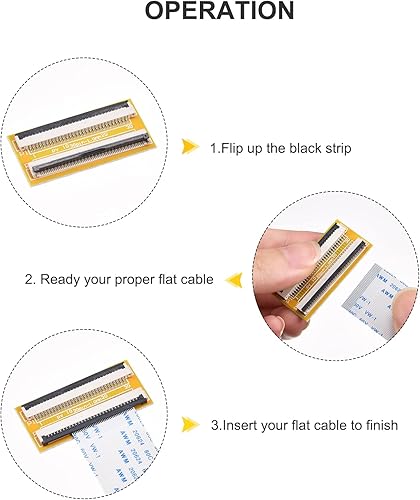 Miniatura 5 de MECCANIXITY FFC FPC - Placa de extensión PCB para extensión de disco duro con cremallera, 24 pines, 0.039 in, paso de un solo lado para impresora