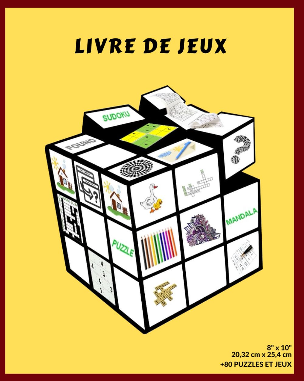 Livre de jeux: Livre de jeux : Sudoku - Mots mêlés - Mots croisés - Labyrinthes - Coloriages - Mandala - Objets perdus - Les différences à trouver - Planches de BD (French Edition)      Paperback – May 19, 2021