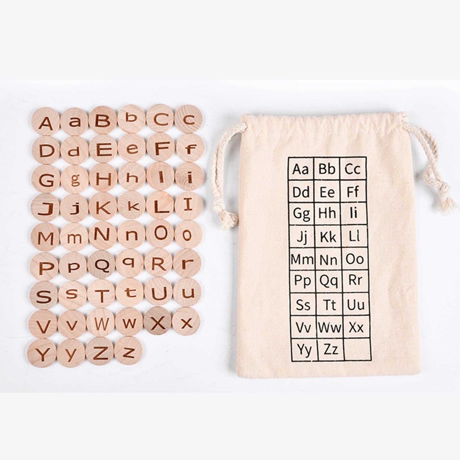 Buy ALPHABET WOOD DISC SLICE KIDS PLAY LEARNING A B C D E F G H I J K L