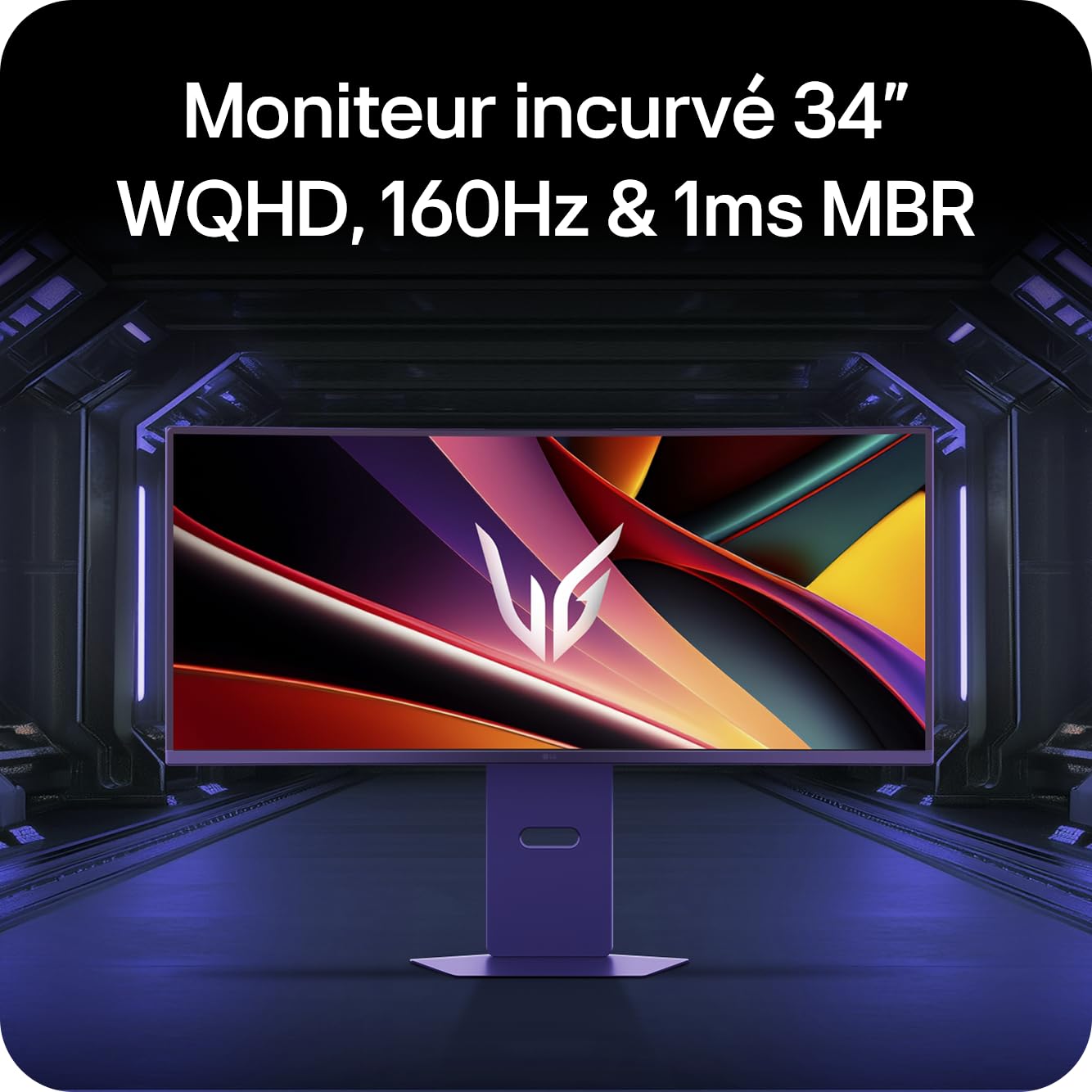 LG Ultragear™ 34G600A-B.AEU Ecran PC Gaming 34" - Dalle VA résolution WQHD (3440 x 1440), 5ms GtG 160Hz, HDR 10, sRGB 99% (CIE1931), FreeSync Premium
