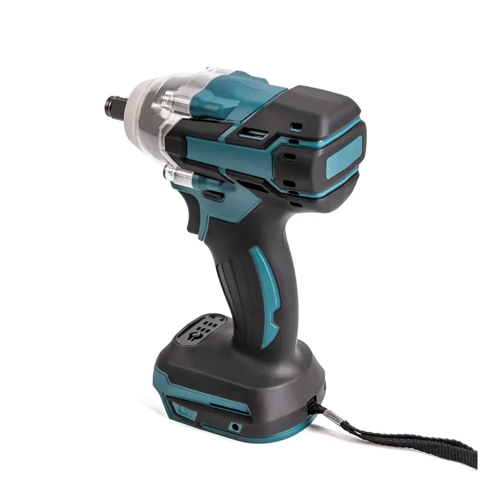 Llave de Impacto Llave De Impacto Eléctrica De 18V, Llave De Vaso Recargable De 1/2, Inalámbrica, Sin Batería, Impacto De Alta Potencia En Reparación De Automóviles(B)