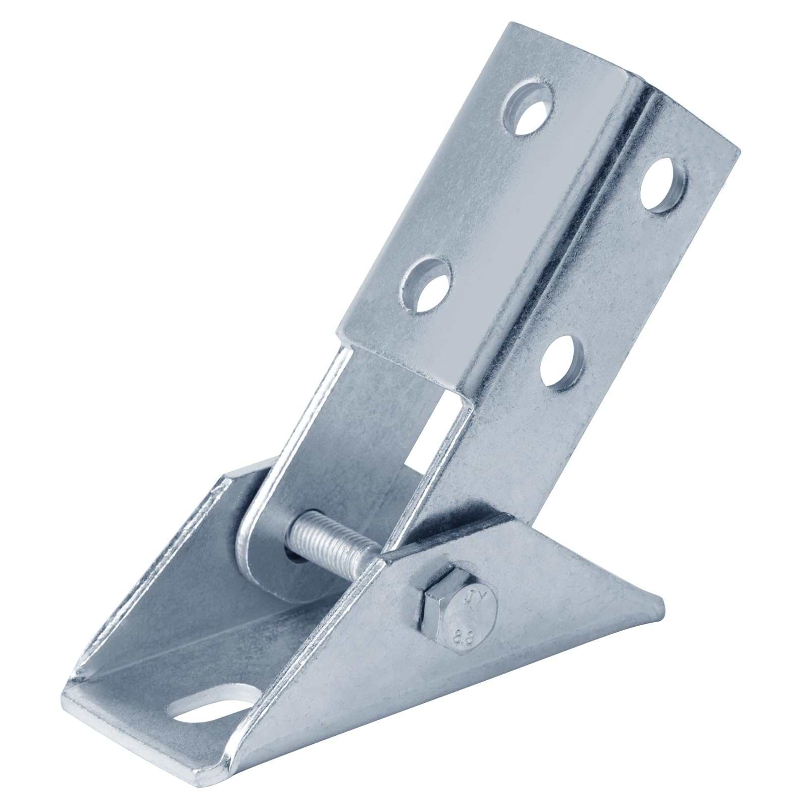heneng 2 Pcs Adjustable Brace Fitting for 1-5/8" Strut Channel, Hinged Base, 3/16" Thick
