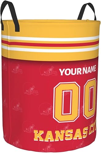 Miniatura 2 de Kansas City - Cesta de lavandería personalizada con número de nombre, cesta de almacenamiento plegable para dormitorio, baño, regalo para fanáticos
