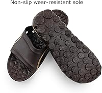 Vista 3 de Zapatos relajantes para masaje de pies, sandalias y pantuflas de masaje de golpes, pantuflas de baño antideslizantes, color negro, 45, masajeador