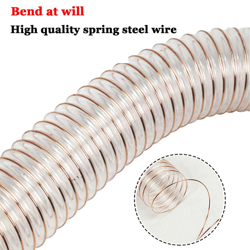 Tubo Flessibile Trasparente in Poliuretano PU Spessore Parete 1,2 MM Lunghezza Tubo 100 Cm Corpo Tubolare Telescopico Ad Alta Resistenza per Condotti dell'Aria,Inner Diameter 250MM