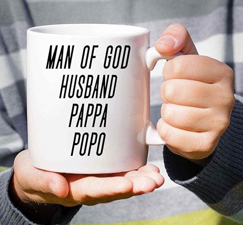 Miniatura 5 de Novelty Gift Unique Christians Gift, Ideal Present for Father on Christmas - Pappa Popo Prayers Quote on 11 Oz White Ceramic Coffee Mug
