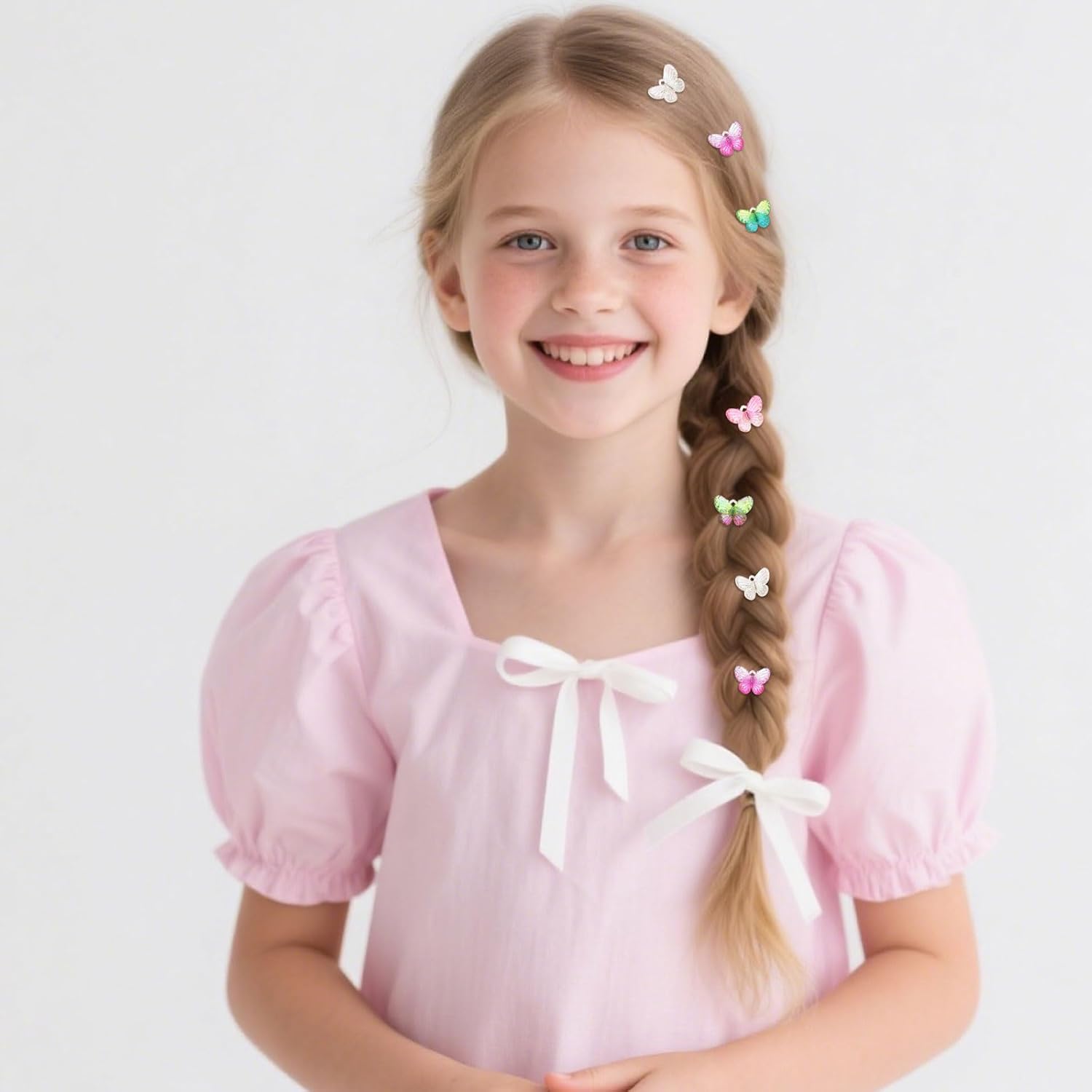 YISSION 20 Pcs Mini Butterfly Hair Clips Cute Hair Pins Small Butterfly Clips Wedding Hair Barrettes Bridal Hair Accessories for Girls Women (5 Colors) - Image 5