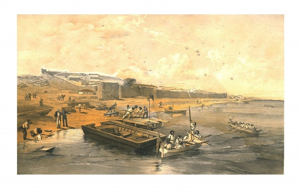 WACTWJNA Famous Canvas Picture Art Classic Canvas Picture Fortress of Yenikale Looking Towards the Sea of Azoff by Edmund Walker Wall Art Canvas Poster for Hallway Decor 60x90cm